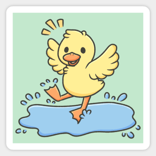 Splashing Duckling Sticker